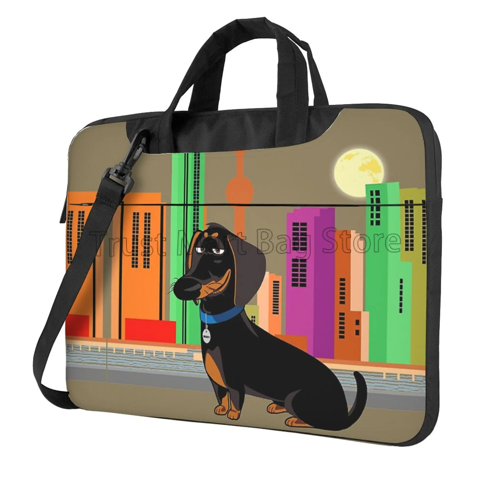 Tablet Accessories Bag - Schattige Teckelprint Laptop Draagtas Notebook Ultrabook