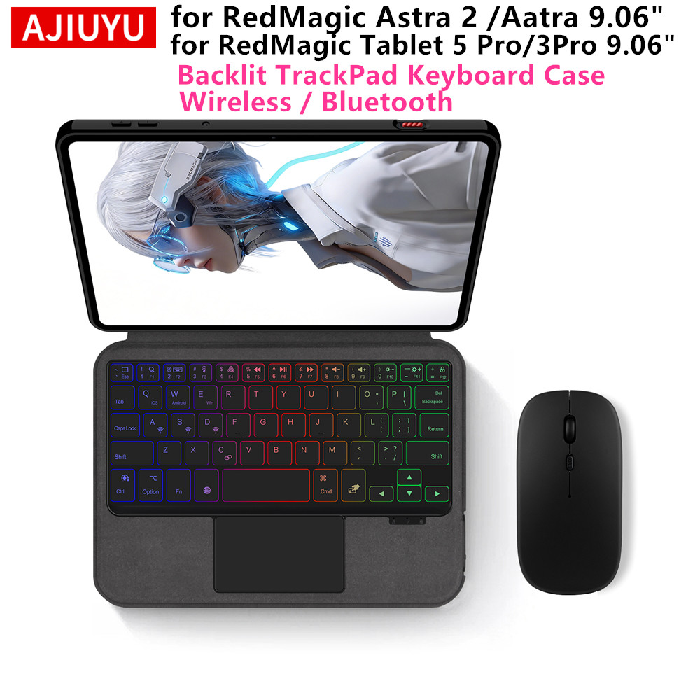 Tablet Keyboard Case - AJIUYU Toetsenbordhoes voor ZTE Nubia RedMagic