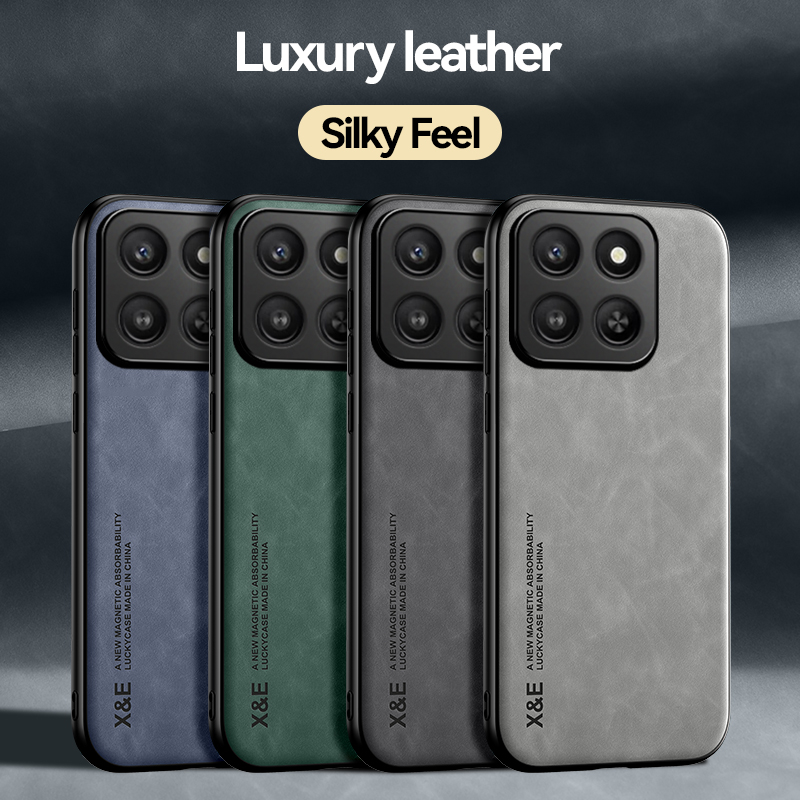 Magnetic Case Smart - Luxe Lederen Case voor Honor 400