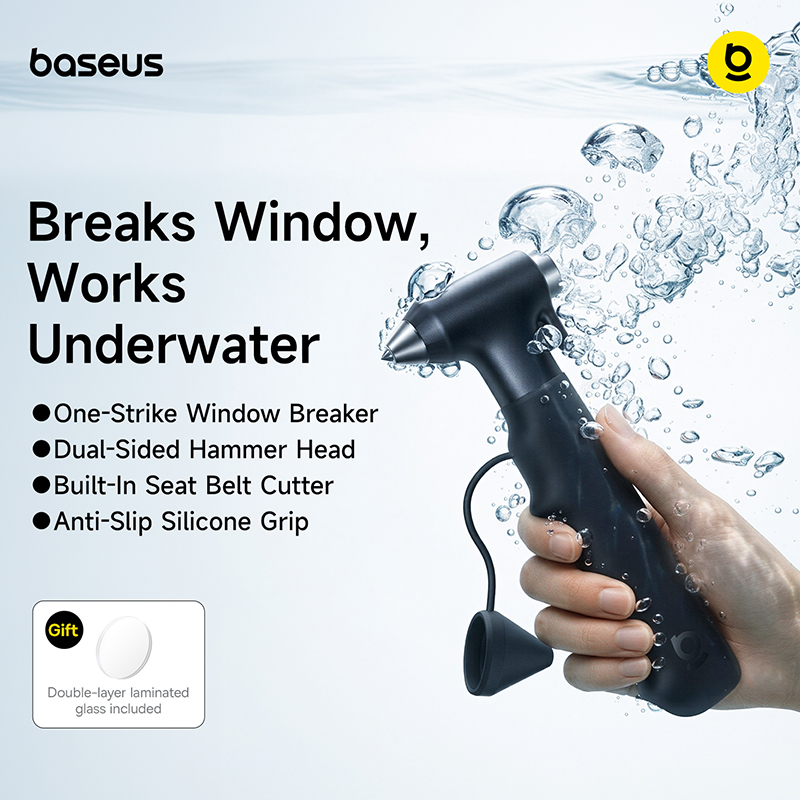 Accessories For Android Tablet - Baseus GoTrip DT2 Auto-noodhamer 2-in-1: ruitbreker