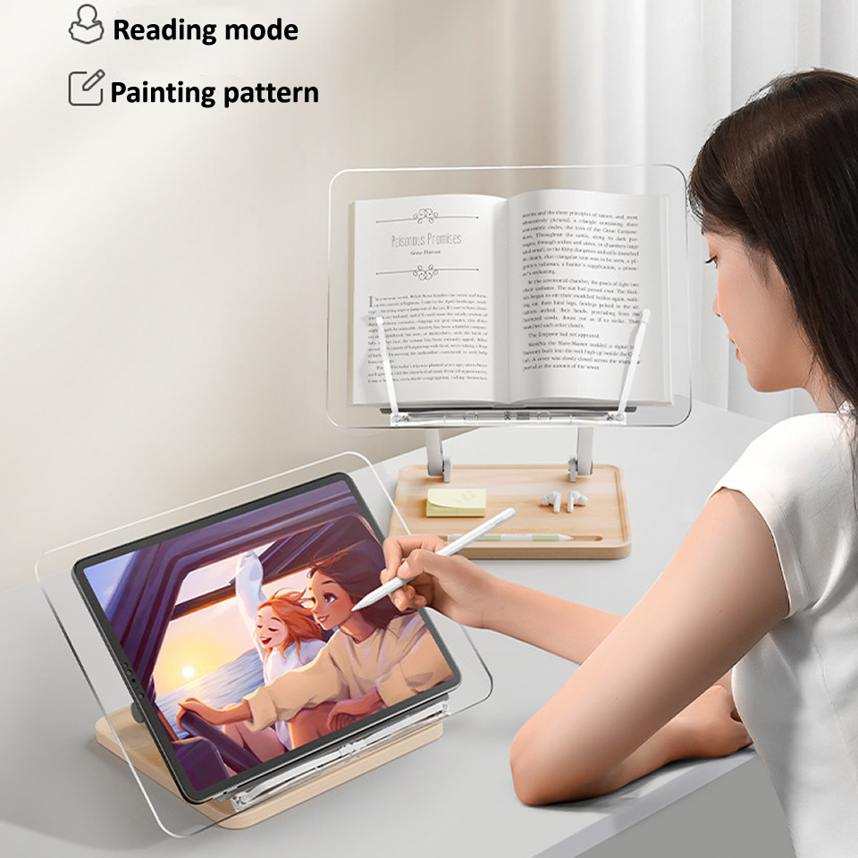 Houten leesstandaard met licht - Laptop Tablet Accessories recensie en prijs
