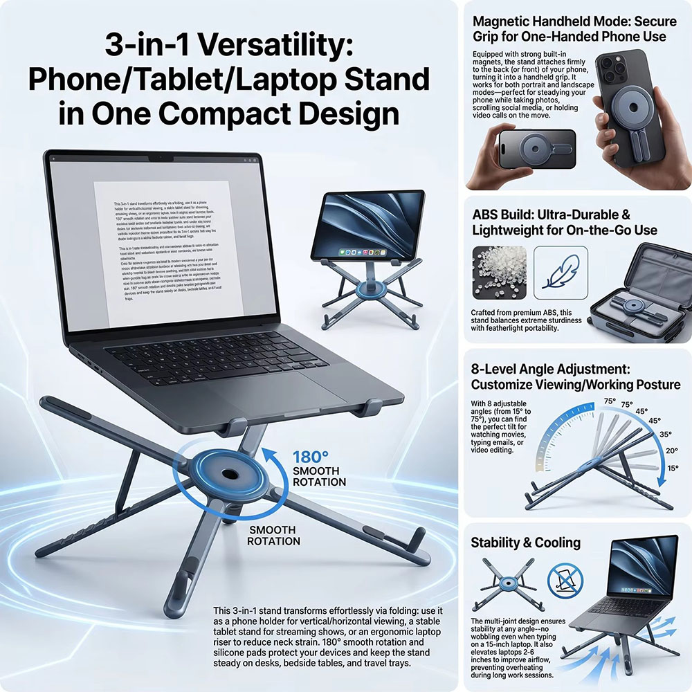 Draagbare magnetische telefoon - Laptop Tablet Accessories recensie en prijs